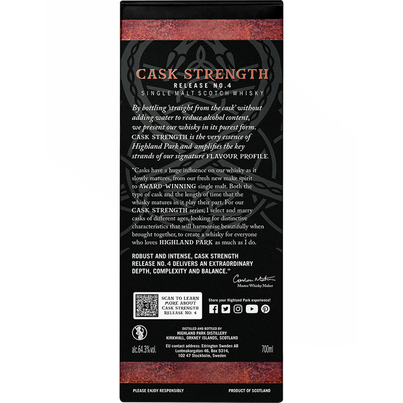 Highland Park Cask Strength Single Malt Whisky Release No.4