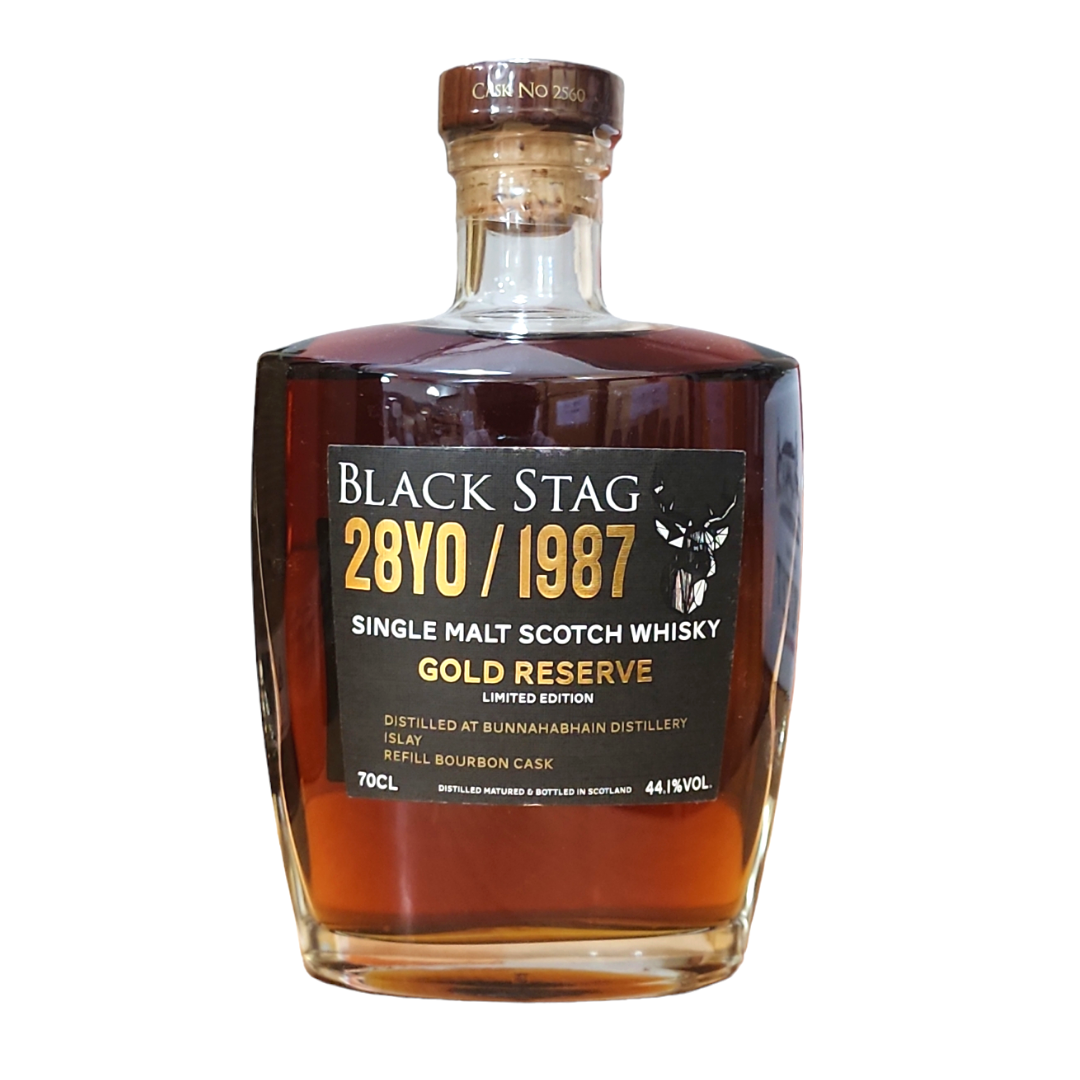 1987 Bunnahabhain 28 year old Single Malt Scotch Whisky Black Stag Gol