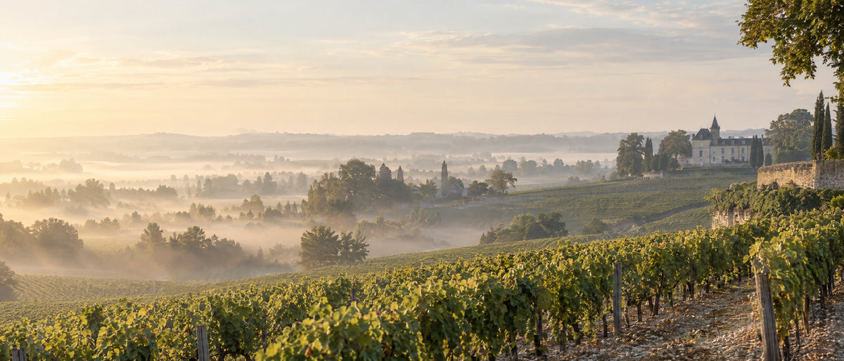 Bordeaux vineyard landscape for Le Petit Cheval Blanc