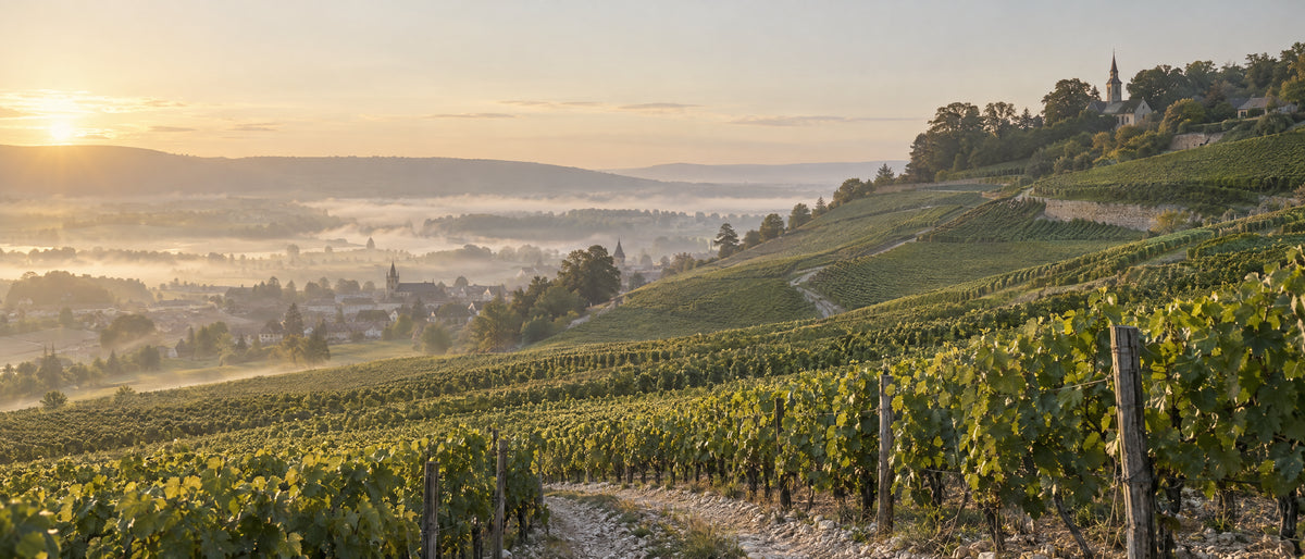 Champagne vineyard landscape inspired by Hautvillers