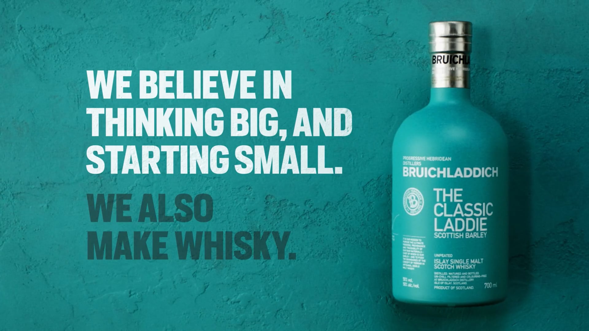 Bruichladdich distillery and iconic Tiffany Blue branding