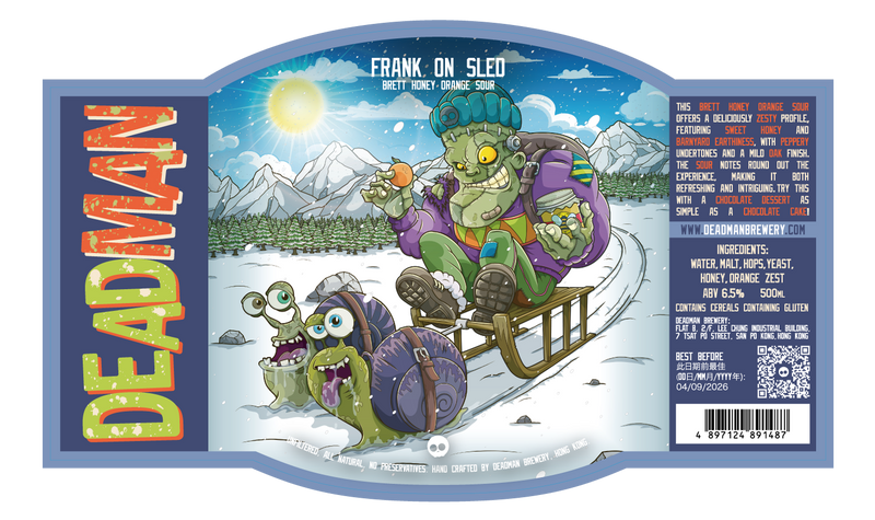 Frank on Sled Brett Honey Orange Sour (500 ml)