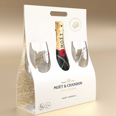 Moet & Chandon Imperial Brut with 2 glasses