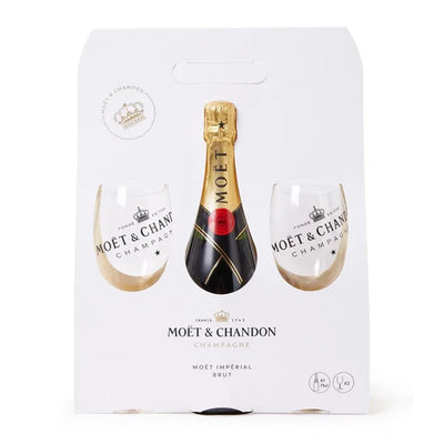 Moet & Chandon Imperial Brut with 2 glasses