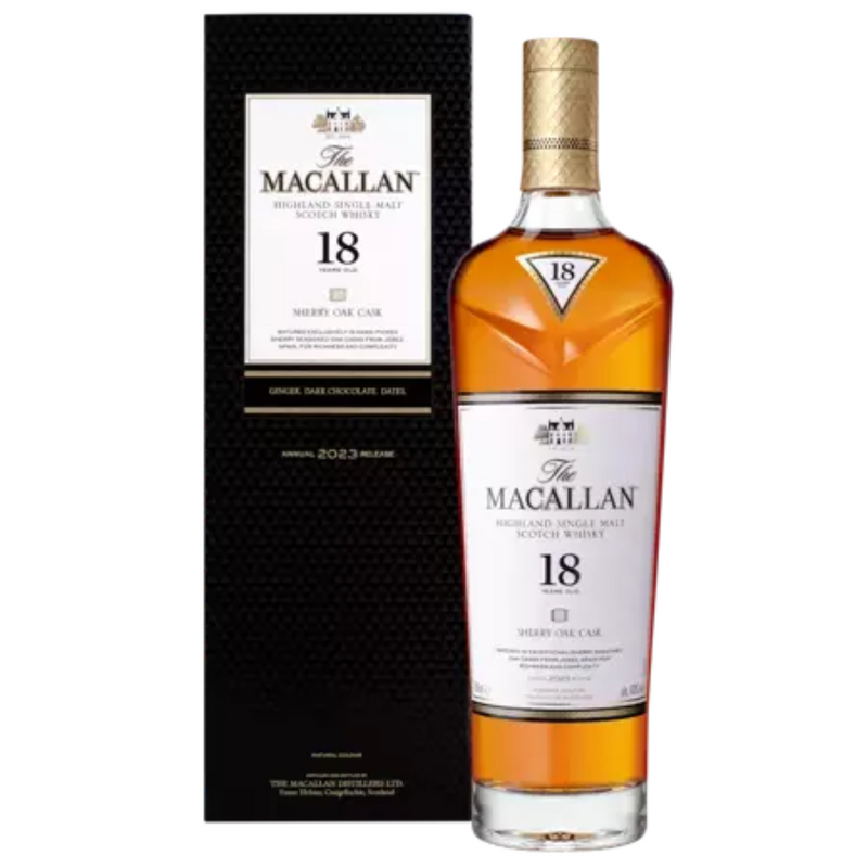 2023 Macallan Sherry Oak 18 Years Single Malt Whisky