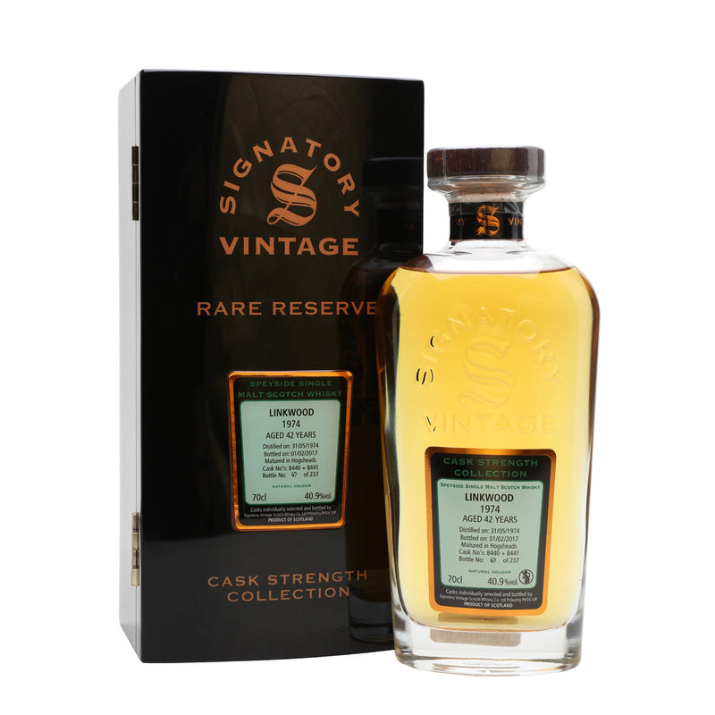 1974 Signatory Linkwood 42 Years Speyside Single Malt Whisky 1974 40.9%