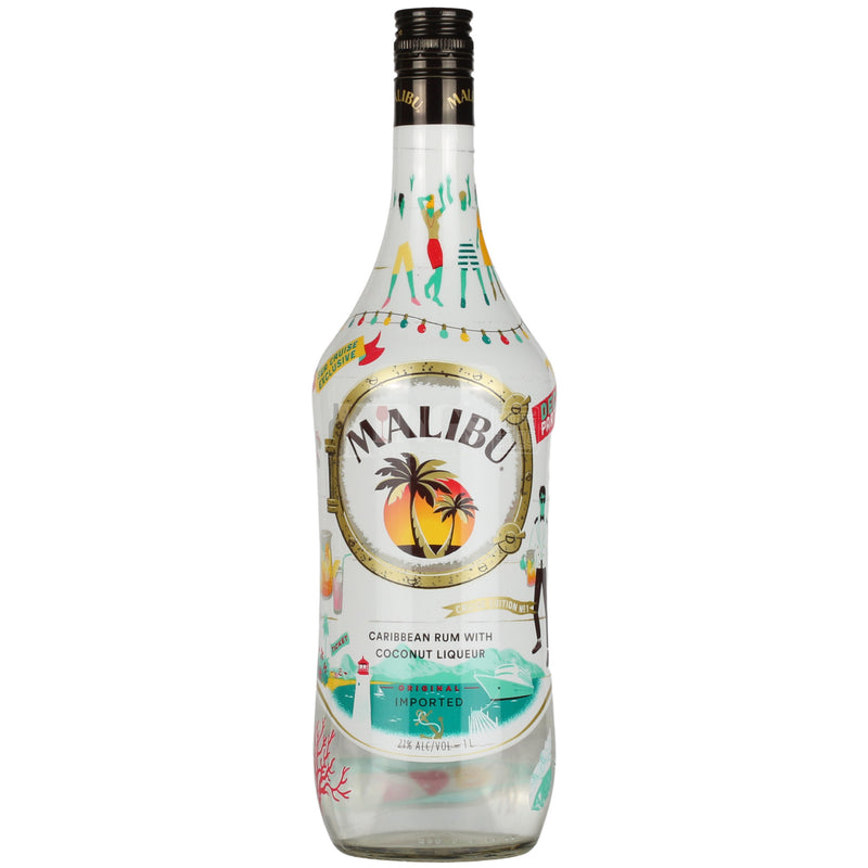 Malibu Caribbean Rum with Coconut Flavor (1000 ml)