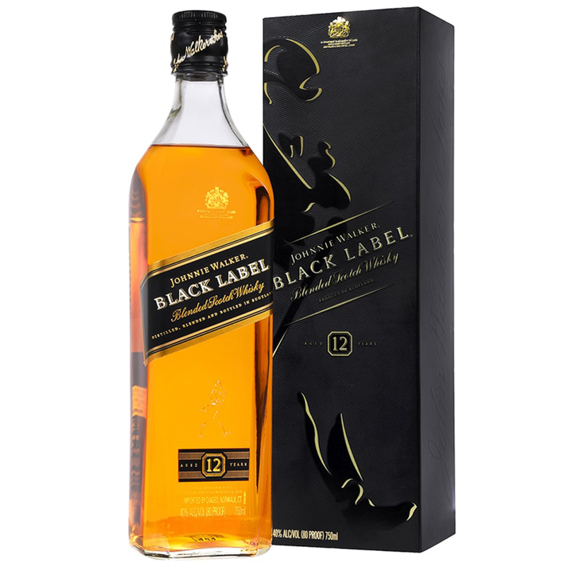 Johnnie Walker Black Label 12 Year Old Whisky Giftbox